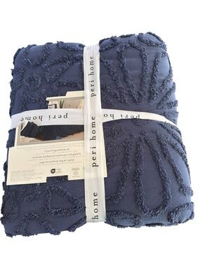 Peri Home Navy Tufted King Comforter Set
